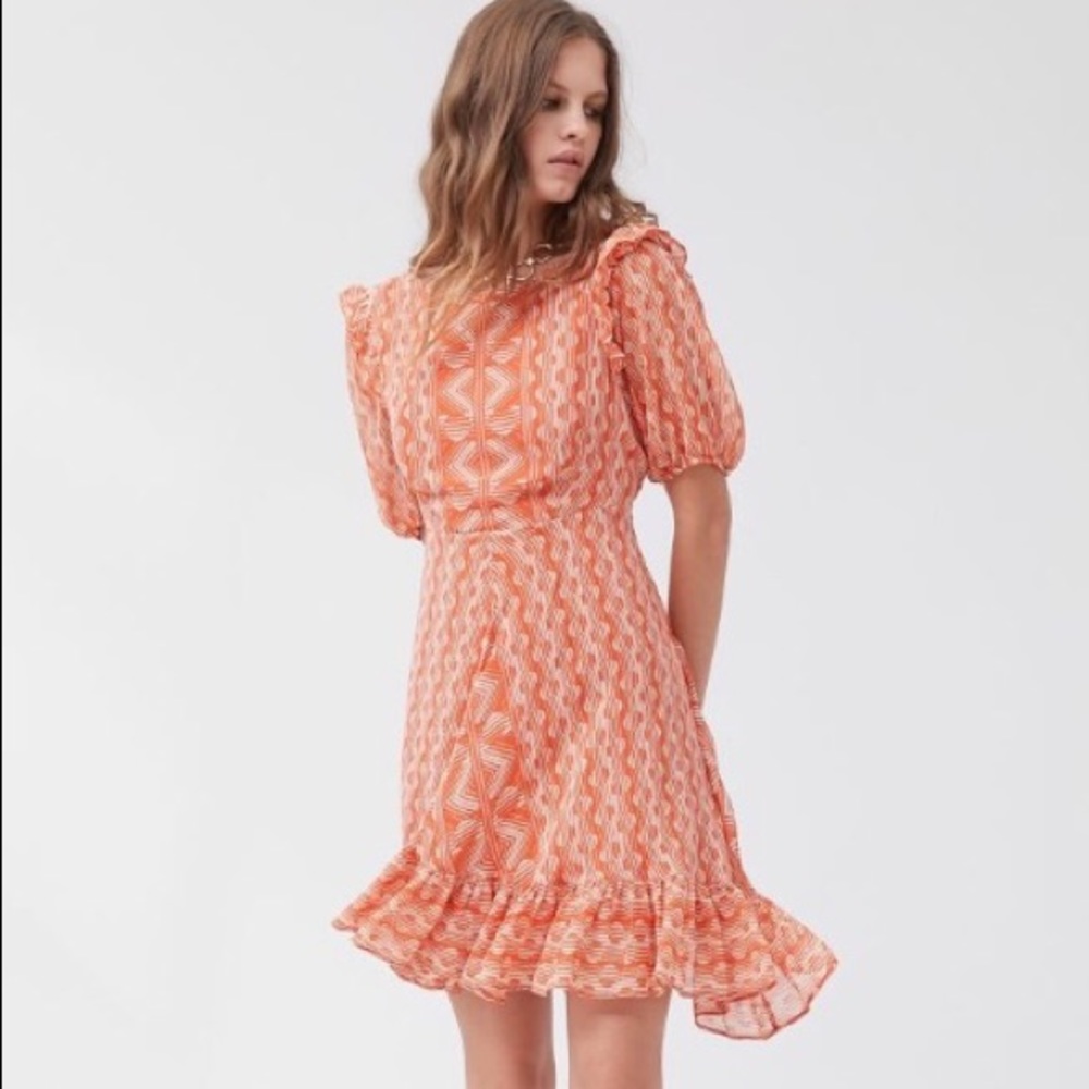 UO Ruffle Print Dress